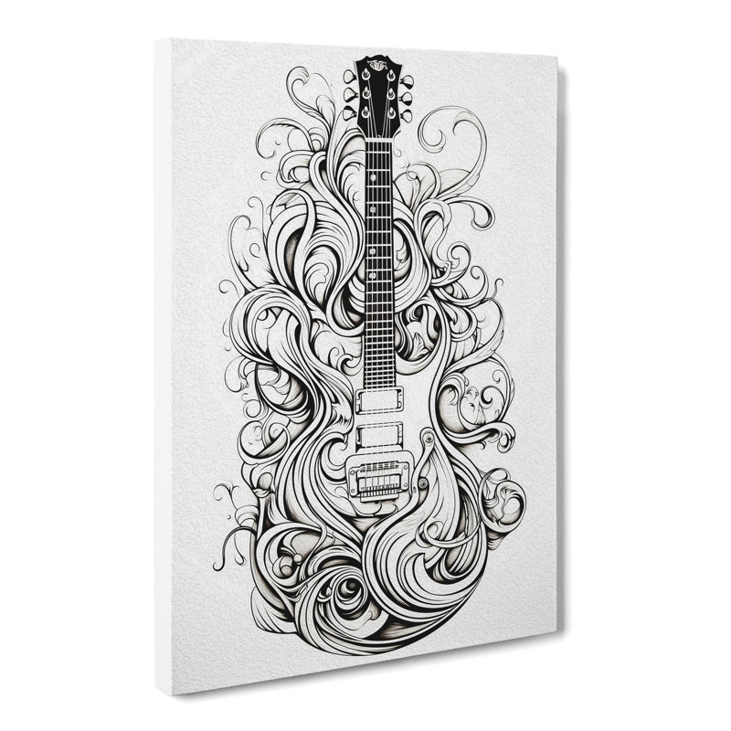 Guitar Line No.2 - No Frame Print, 76cm H x 50cm W x 3cm D