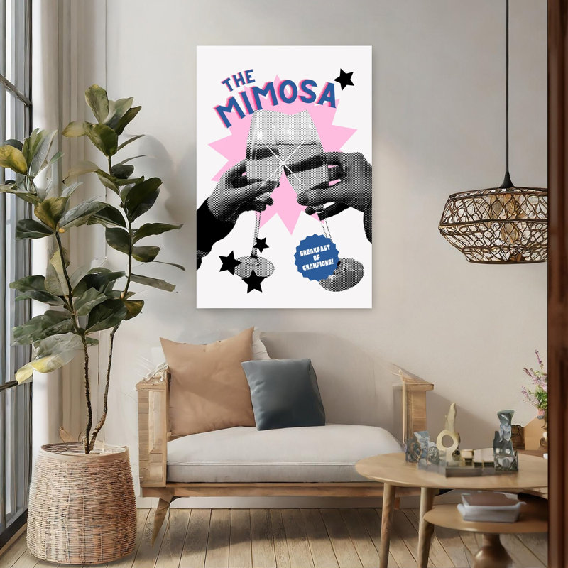Art contemporain rétro, H 48 po x l 32 po