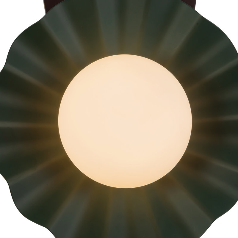 Furrow 12-in Red Wall Sconce, Green