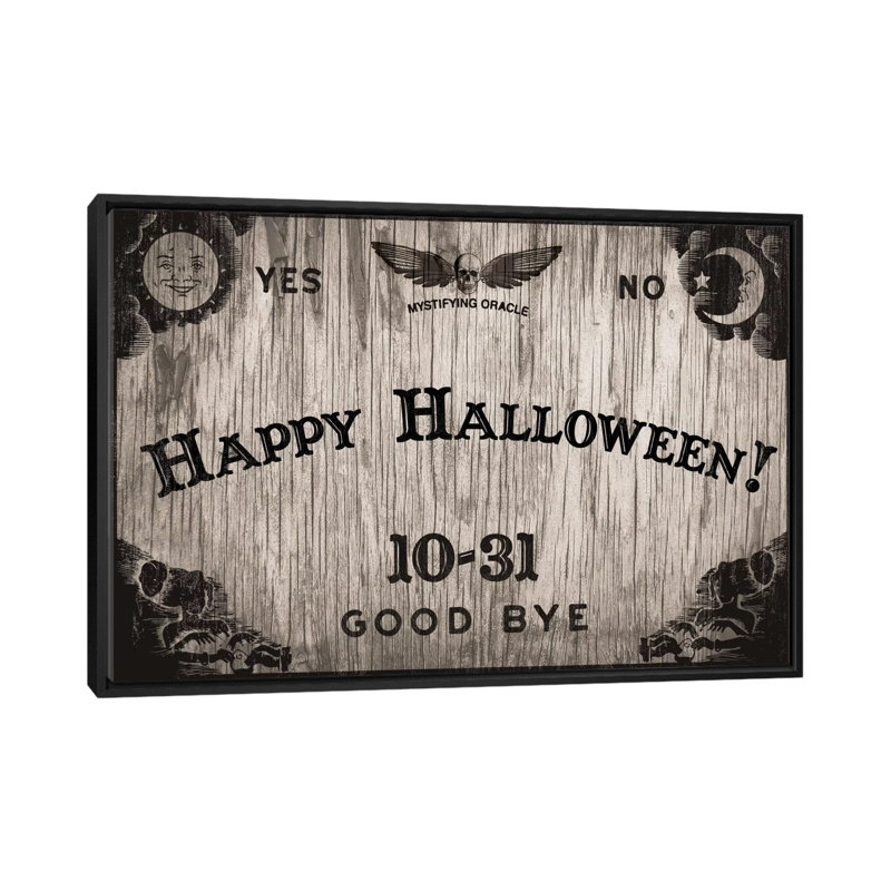 « halloween oracle », impression sur toile tendue, H 40 po x l 60 po x P 1,5 po, Toile avec cadre noir, Pas de tapis