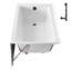 Baignoire en alcôve en acrylique blanc brillant avec drain extérieur 66 po x 32 po Streamline-108298583