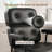 Faux Leather Button Tufted Task Chair, Office Swivel Chair with Padded Armrests-1861830095