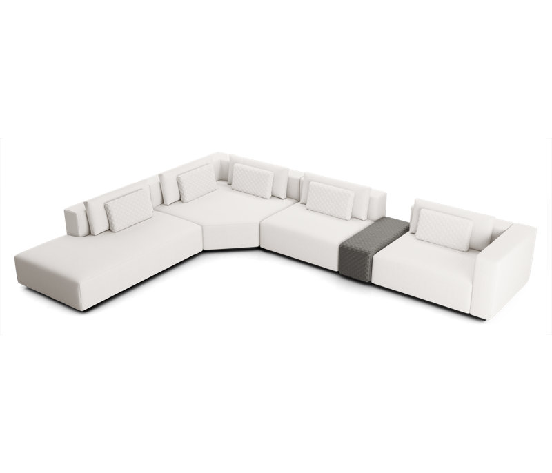 173" Wide Left Hand Facing Modular Corner Sectional with Ottoman