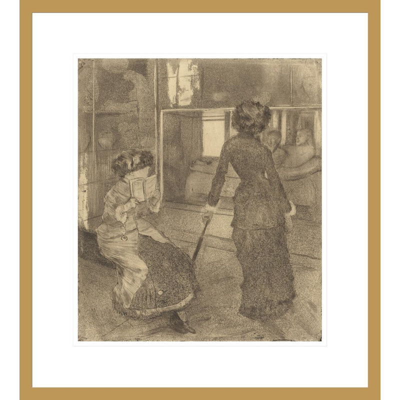 Mary Cassatt au Louvre: The Etruscan Gallery (Au Louvre: Musée des antiquités) par Edgar Degas, impression giclée encadrée