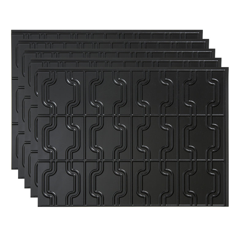 Panneau de dosseret en vinyle 18 po x 24 po FASÄDE, Noir mat