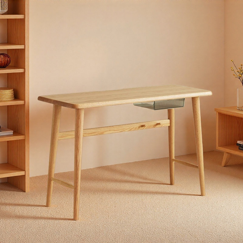 Simple Durable Oak Multi-functional Writing Desk, 29.52" H x 47.24" W x 15.74" D