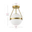 Luminaire encastré avec abat-jour en verre 1-E12
