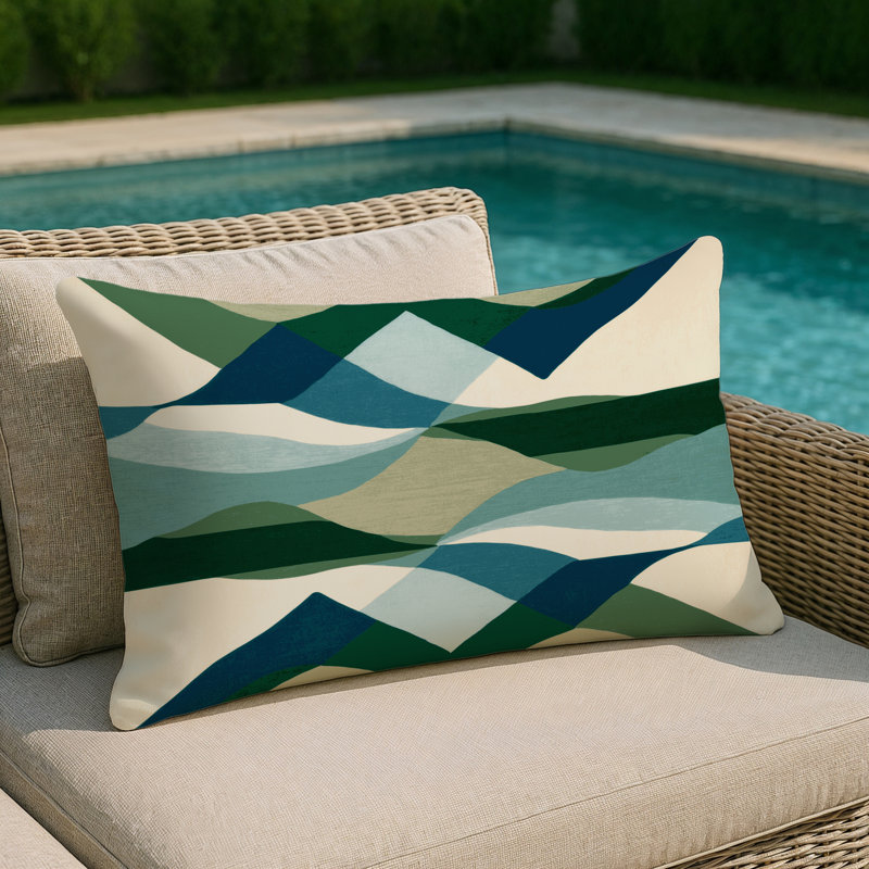 Twilight Serenity Indoor And Outdoor Throw Pillow, Rectangle 18"H x 25"W