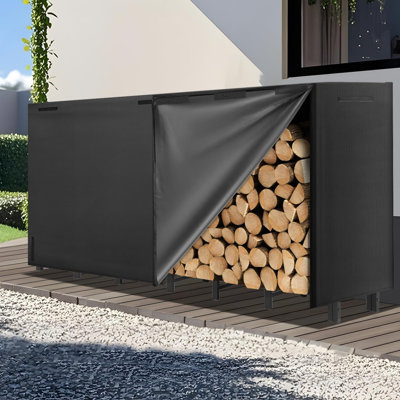 33cm W Steel Log Rack