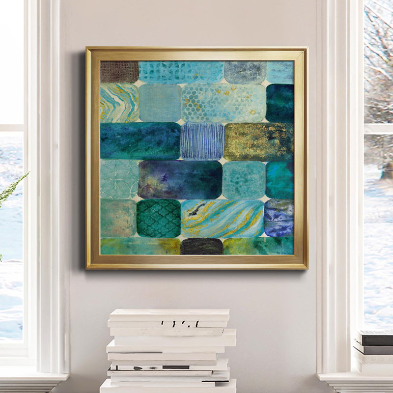 «Arranging Sea Glass», reproduction d'art sur toile encadrée, H 34,5 po x l 34,5 po x P 1,5 po, Or