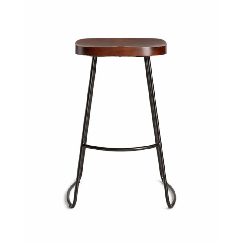 Carter Wood Stool, Brown