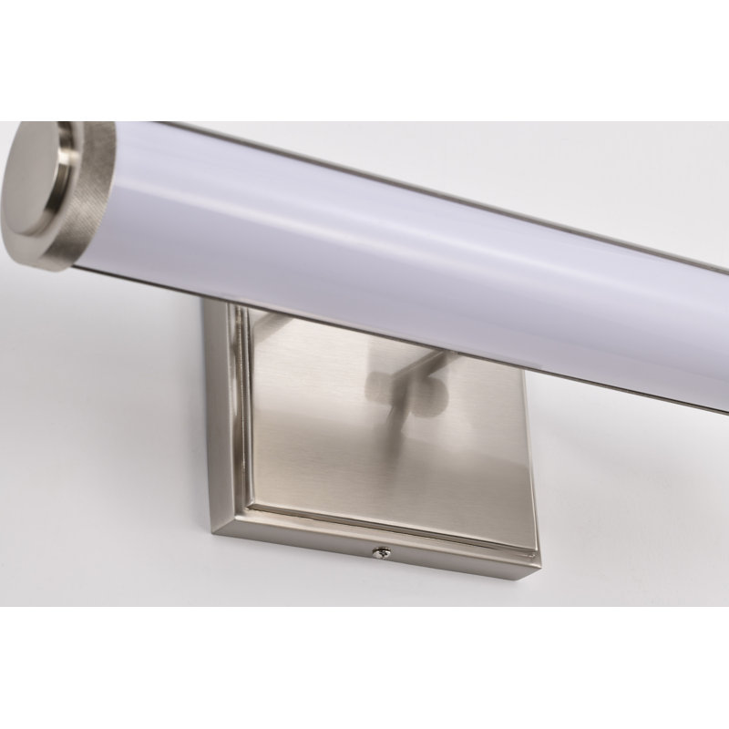 Cora - meuble-lavabo à DEL - sélectionnable 3 CCT - lentille en acrylique, 18,25 po de largeur, Nickel brossé