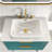 Integrated White Ceramic Basin, Drain Notincluded
