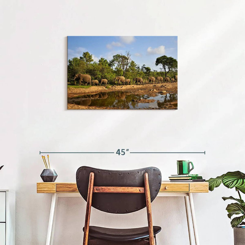 Brampt Kruger Park Elephants, 20" H x 30" W