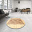 Tapis contemporain crème / brun-474785504