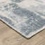 Tapis bleu / ivoire à motif abstrait texturé Michalski-1180921057
