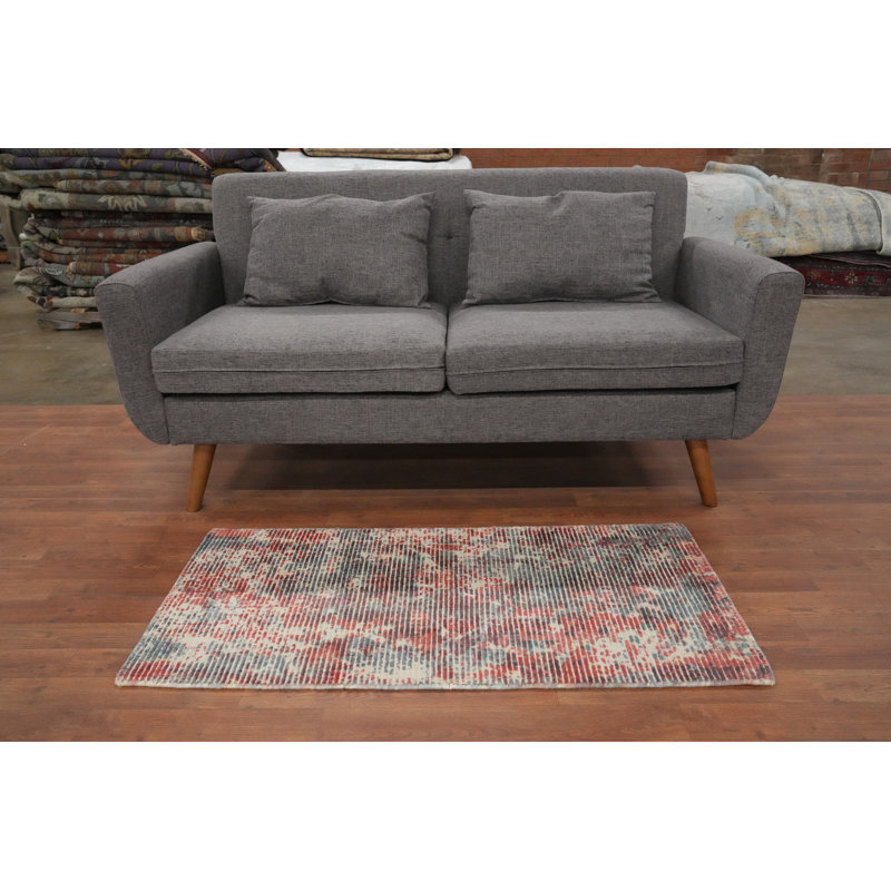 Abstract Distressed Look Pattern Modern Rug 2x4