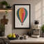 Geometric Hot Air Balloon Retro - Wrapped Canvas-1885294929-1885294940