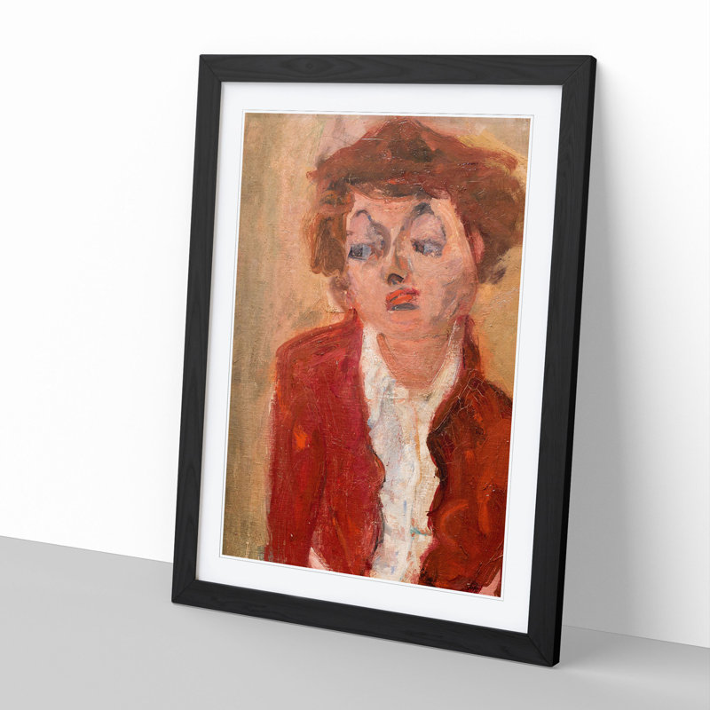 Mloda Angielka by Chaim Soutine - Picture Frame Painting, Black, 36cm H x 27cm W x 2cm D