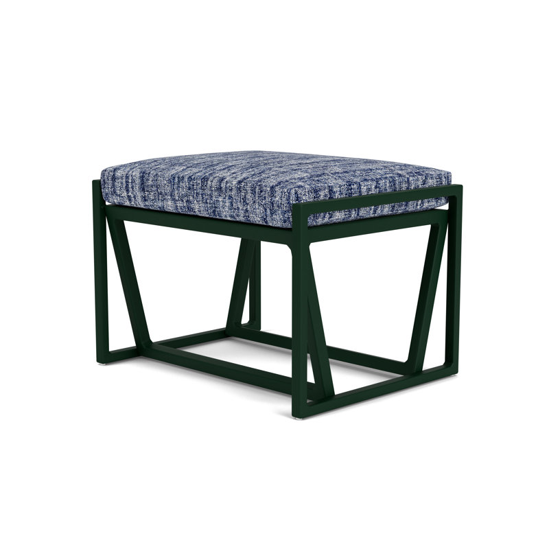 Summit Outdoor Ottoman, Woodland, Visions Cobalt