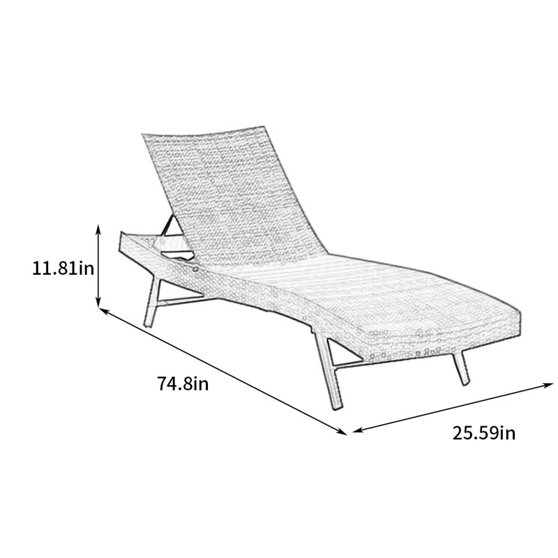 Chaise longue de plage