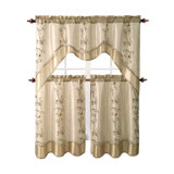 Euphemia Floral Swag 58'' W Kitchen Curtain