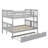 Full Over Full Bunk Bed With Twin Size Trundle And Ladder-2076692453