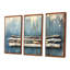 «Grey and Blue Coastal Driftwood Wishes F d'accompli» - ensemble d'impression d'art mural côtier-107181711-107181719