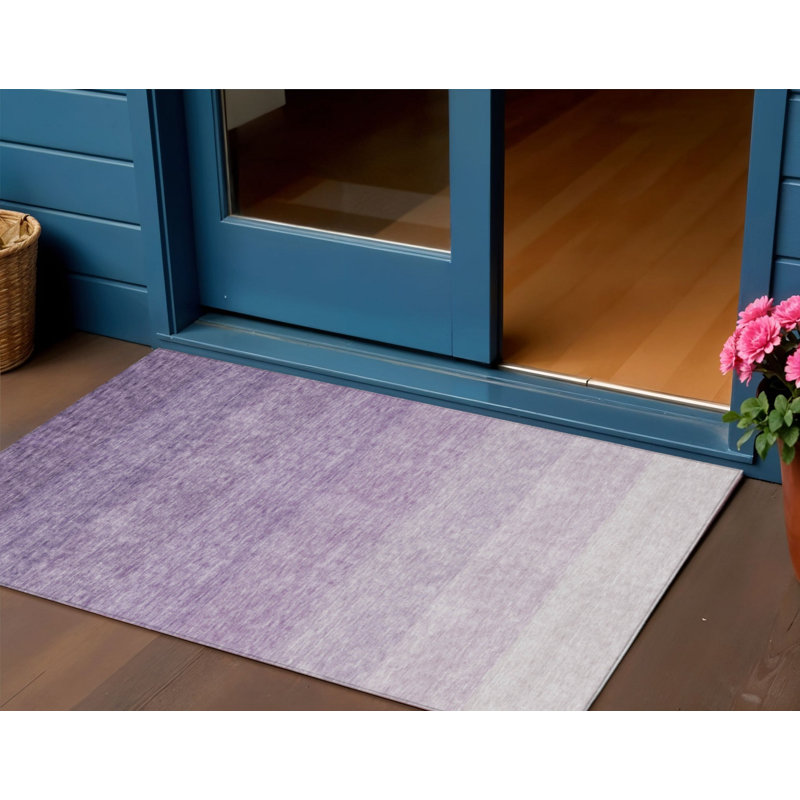 Tapis d'intérieur lavable dégradé mauve et lavande 3 pi x 5 pi HomeRoots