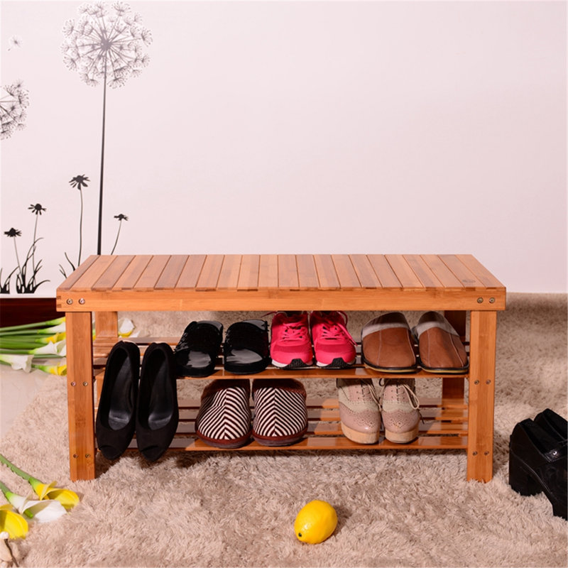 Banc de rangement pour chaussures Rack Room, Naturel