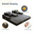 Boneless Black Corduroy Sofa Bed, 4 In 1 Foldable Floor Sofa Couch , Convertible 3 Seater Boneless Couch Folding Recliner Sleeper Chair-1030370656