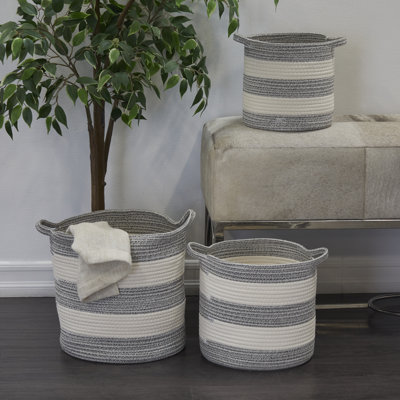 Ensemble de paniers en tissu 3 pièces