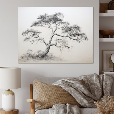 Minimalisme, pin blanc, rêve III sur toile