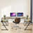 Bourdon L-Shaped Metal Base Writing Desk-983694522