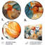Mosaïque de pétales orange sarcelle 3 pièces