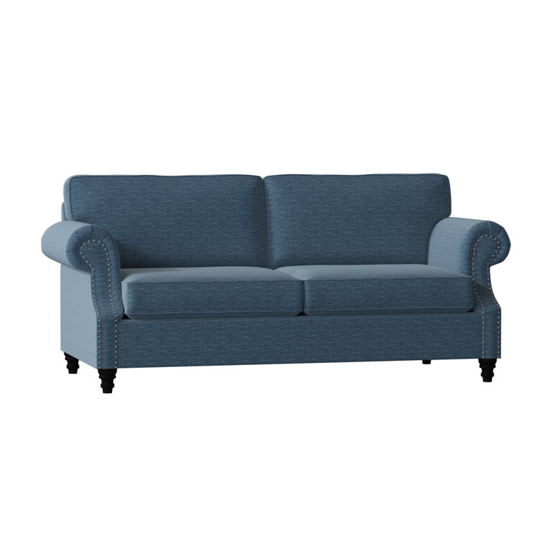 Canapé standard à accoudoirs roulés 84 po Fontana, Océan Key, Standard, Noyer