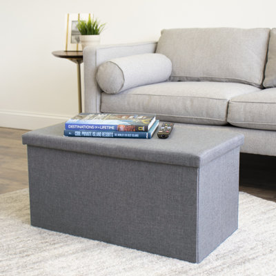 Banc de rangement en tissu