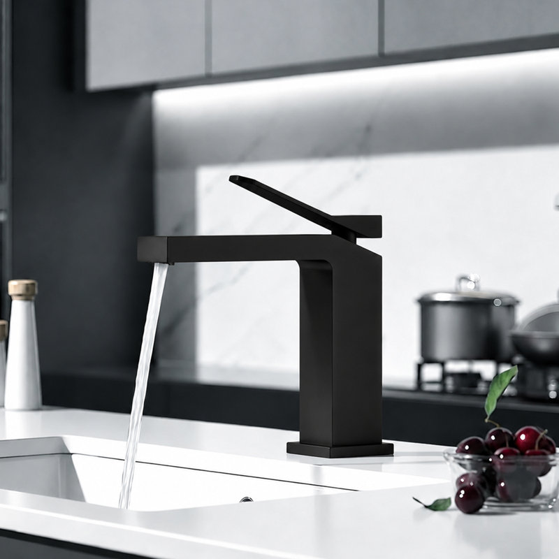 Single Hole Single-Handle Bathroom Faucet, Matte Black