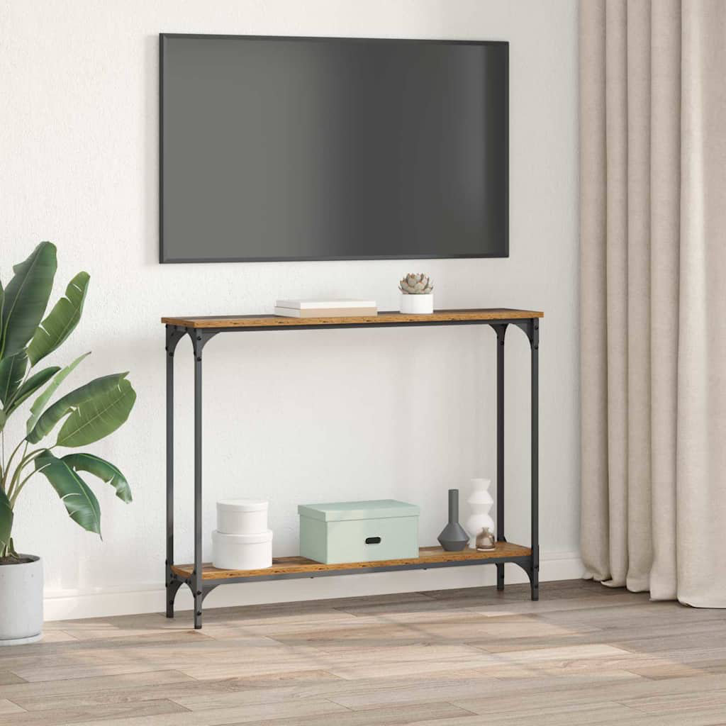 Console Table With Shelf With Storage Engineered Wood Living Room