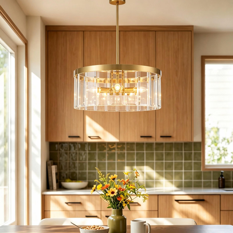 Elonso 5 - Light Glass Kitchen Island Pendant Light