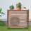 Clôture en bois de 37,01 po x l 39,37 po avec 3 panneaux inclus