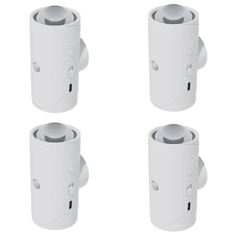 Ensemble de 4 lampes murales rechargeables pour veilleuse à DEL, lampe de montage magnétique à intensité variable multicolore