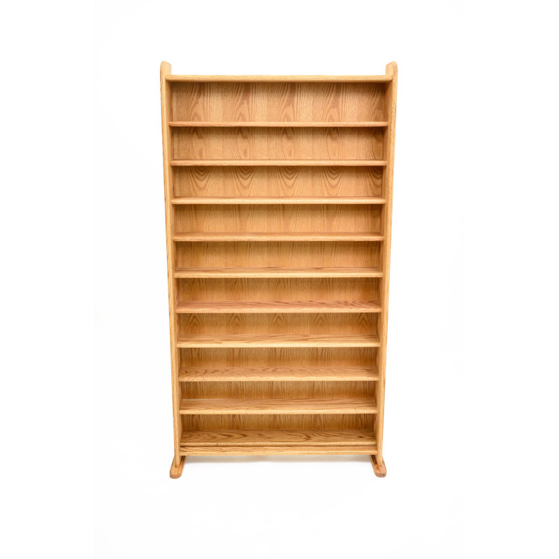 Support à CD en bois de style tablette - Série 02, Foncé, H 65,5 po x l 24,25 po x P 7,25 po