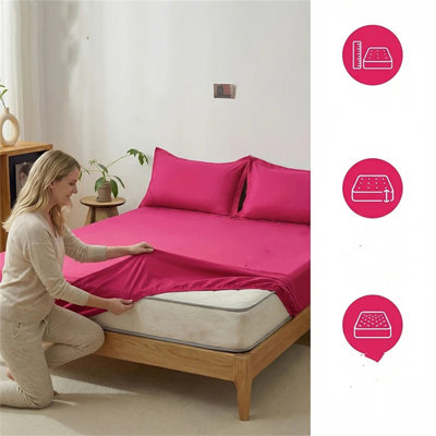 1 PCS grand 152 * 203 * 30 cm drap de lit imperméable couvre-lit anti-poussière housse de literie housse de protection de lit Gary Bedding