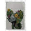 Abstract Artistic Design Flowers and Elephant Patterned Modern Decorative Rug-242764289