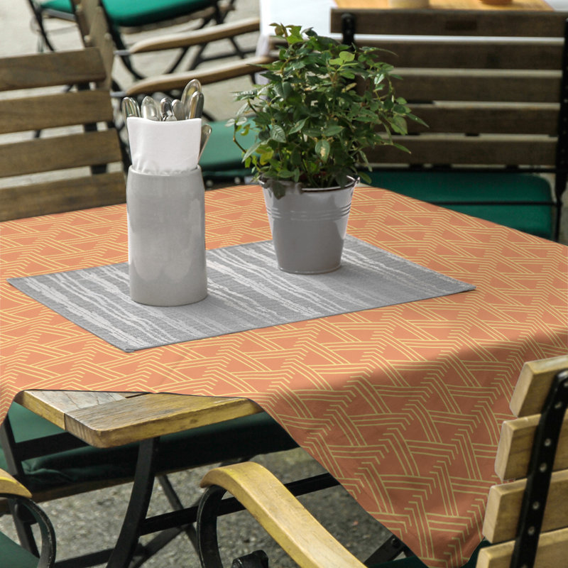 Classic Zig Zag Tablecloth, Orange/Yellow