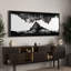Nature, paysage monochrome, reflet de la montagne, nature abstraite, impression sur toile-98042310-111566019