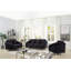Causeuse moderne chic en velours noir Sofia-122255384