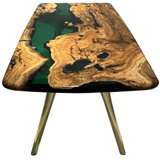 Metal Base Dining Table
