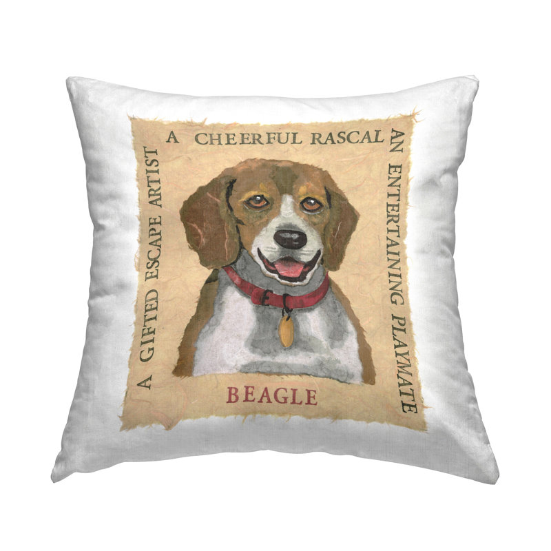 Design de coussin décoratif amusant "Fun Beagle Pet" par Nancy Overton